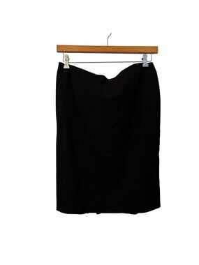 Escada Womens Black Wool Skirt With Flared Back Hem Detail Size 8